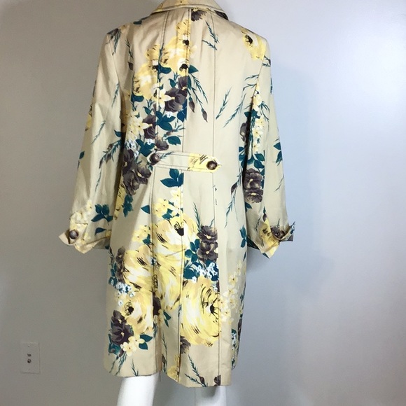 A Line vintage floral trench coat - Picture 6 of 8